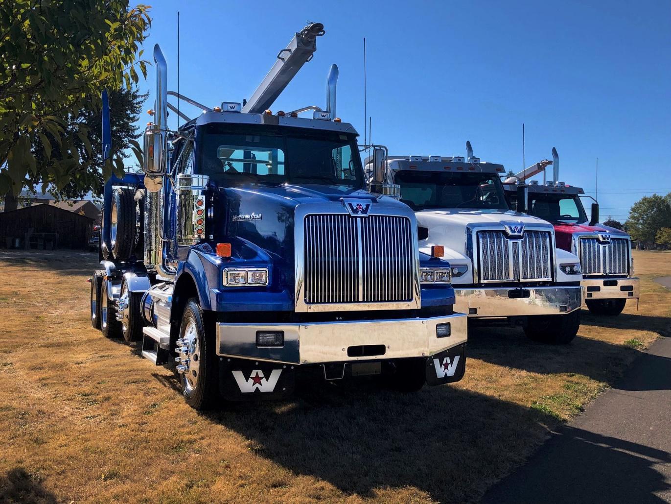 Heavy Trucks in a row